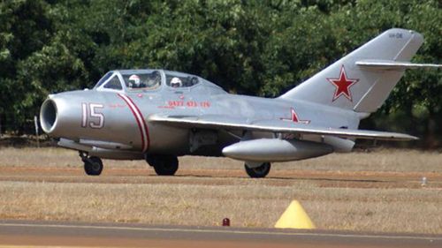 A Mig-15 similar to the one Yuri Gagarin was flying when he died.