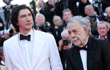 CANNES, FRANCE - MAY 16: Adam Driver and Francis Ford Coppola attend the &quot;Megalopolis&quot; Red Carpet at the 77th annual Cannes Film Festival at Palais des Festivals on May 16, 2024 in Cannes, France. (Photo by Vittorio Zunino Celotto/Getty Images)