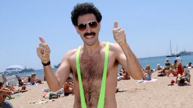 The mankini, popularised by Sacha Baron Cohen's character Borat, has been banned from a Cornish town. (Getty)