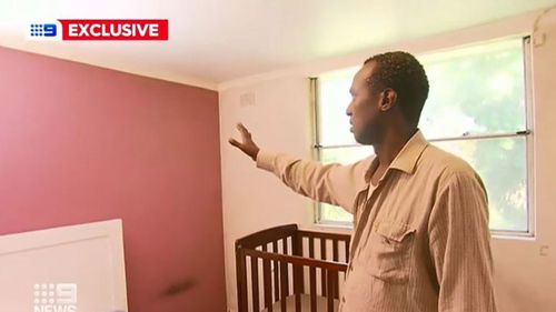 Mr Abdulkarim and his family live in a property where the walls are covered in mold.