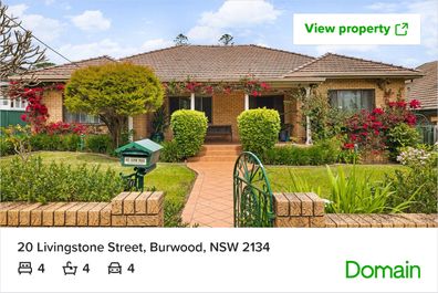 Real estate property Sydney listing brick house Burwood