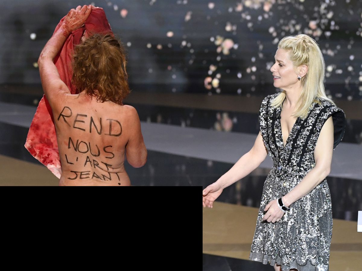 French actress strips naked at Cesar awards to protest coronavirus closures  - 9Celebrity