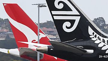 Qantas and Air New Zealand jet tails (Getty)