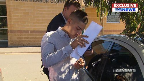 Filip Manevski-Radin fronted court today facing charges of assault and disorderly behaviour. (9NEWS)