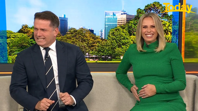 Karl Stefanovic faced the very real fear his sister-in-law was about to give birth on live TV.