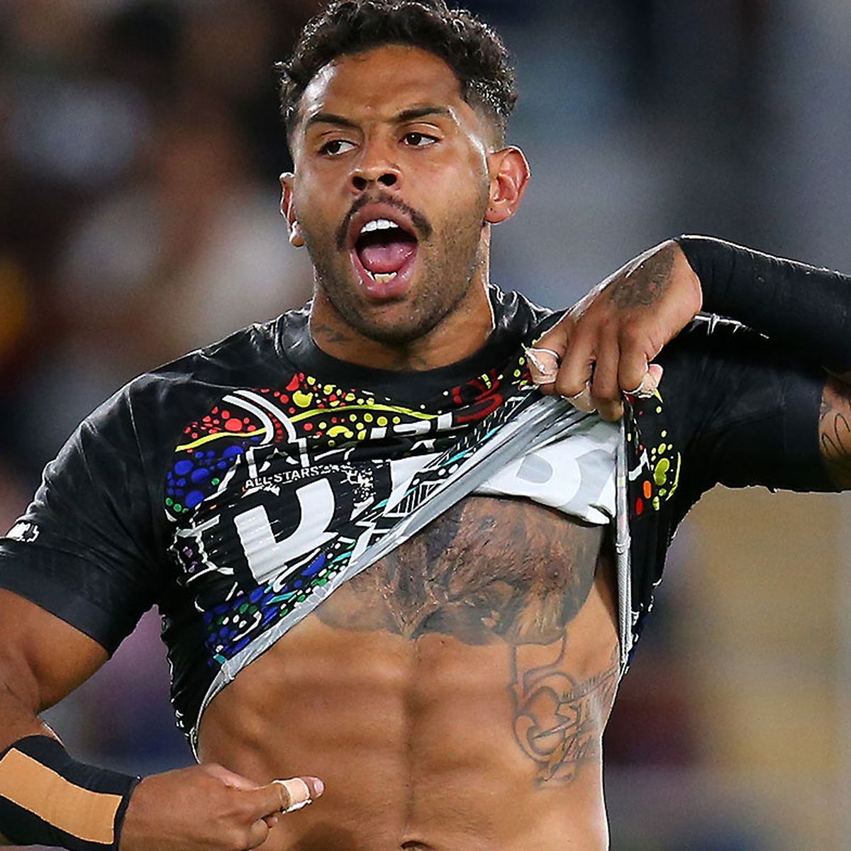 Josh Addo Carr Recreates Iconic Nicky Winmar Image In Nrl All Stars Clash