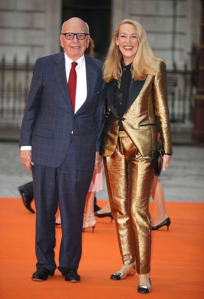 Rupert Murdoch and Jerry Hall at the Royal Academy of Arts summer exhibition.