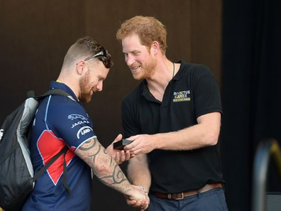 Harry and veteran at Invictus Games