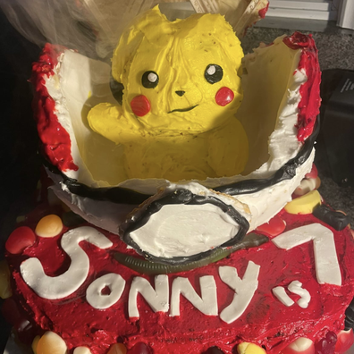 Hamish Blake LEGO Masters cake pikachu