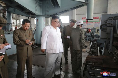 North Korean leader Kim Jong-Un has slammed state officials over the delayed construction of a power plant. Picture: AP.