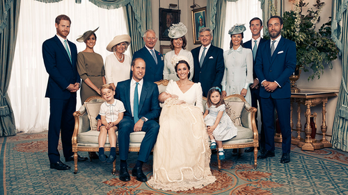 The Duke and Duchess of Cambridge have released official photographs to mark the christening of Prince Louis Arthur Charles. Picture: Matt Holyoak/Camera Press