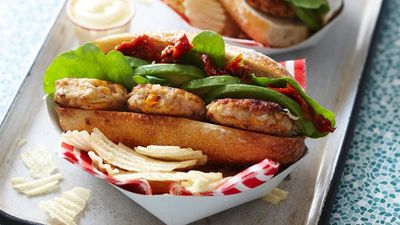 Recipe:&nbsp;<a href="http://kitchen.nine.com.au/2016/05/16/11/00/chicken-and-avocado-subs" target="_top">Chicken and avocado subs</a>