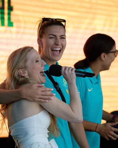 Steph Catley and Nikki Webster