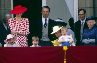 Prince Harry trooping the colour 1986