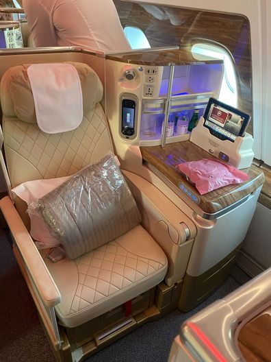 Emirates Sydney to Christchurch A380 business class