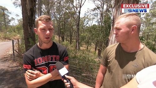 Cameron Herrick and Bayley Trosser came to the aid of the dying passenger. (9NEWS)