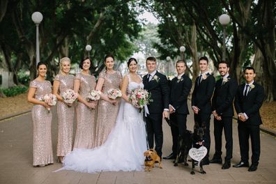 Jodie and Joss dog wedding cute pics