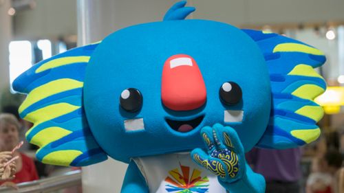 Mascot's 'cousin' crashes Comm Games party
