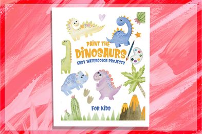 Paint the Dinosaurs Easy Watercolour Projects activity book cover