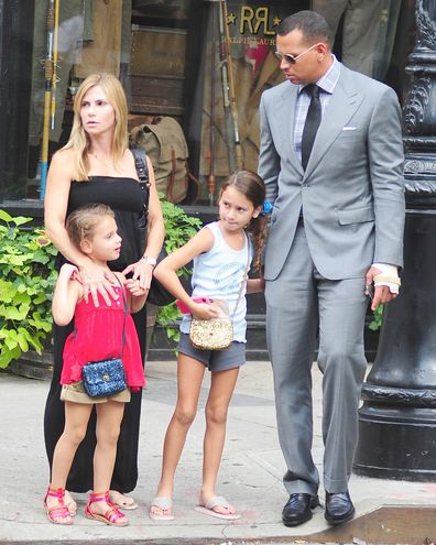 A-Rod with his daughters Natasha & Ella. Alex Rodriguez with