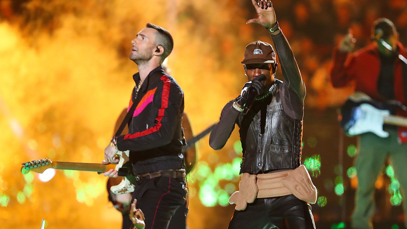 Maroon 5, Travis Scott and Big Boi perform at Super Bowl LIII with surprise appearance from Spongebob Squarepants