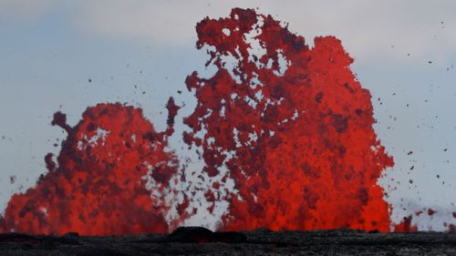 Fissures spew lava in the Leilani Estates subdivision near Pahoa, Hawaii. (AP)