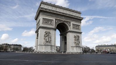 Paris' Arc di Triomphe in all its magnificent, lonely glory