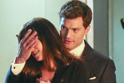 From spanking to straddling, it's safe to say that <I>Fifty Shades of Grey</I> has taught Jamie Dornan loads about sexy time. <br/><br/>In his latest interview with <I>Elle UK</I>, Christian Grey himself confirmed he's been "tying up women" for the past seven months... which is bound to get us all a little giddy for the flick's February release date. <br/>