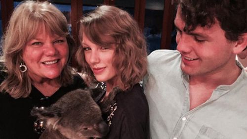Taylor Swift and her family met a koala in Queensland. (Instagram / @taylorswift)