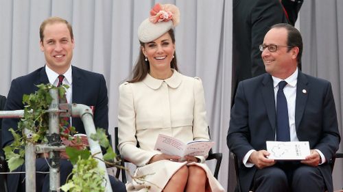 The Duke and Duchess of Cambridge with French President Francois Hollande. (Getty)