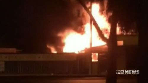 The fire took hold of a property in Adelaide last night.