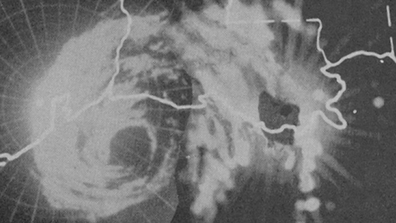 Radar image of Audrey prior to landfall