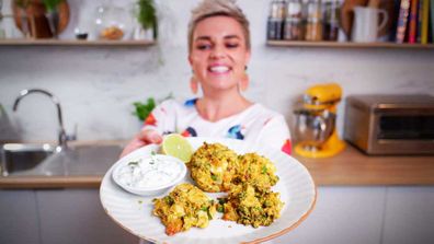 Jane de Graaff's baked cheesy vegetable fritters