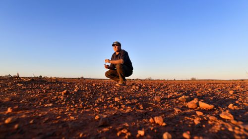 Whitecliffs pastoralist Zane Turner on his property.