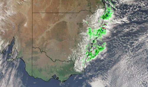 Parts of New South Wales have copped a battering as heavy falls are recorded along the coast. Picture: Weatherzone