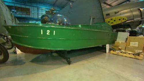 A WWII-era Japanese suicide boat. (9NEWS)