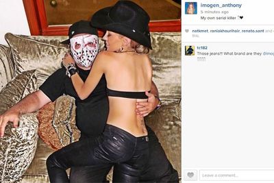 Well this is just a bit unnerving. <br/><br/>Imogen Anthony posted a photo of Kyle Sandilands wearing the serial killer mask from <i>Friday the 13th</i>. Eek!<br/><br/>Keep flicking through to see more of the 22-year-old model's candid Insta-snaps... <br/><br/>Images: Imogen Anthony/Instagram