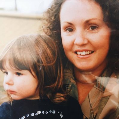 Samantha Bulloch with her mum, who died after a cancer battle when she was just 10.