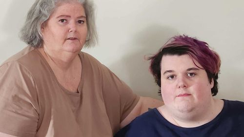 Angela McManus, pictured with her son Aidan, who has a mystery illness affecting the nerves in his feet, legs and hands.