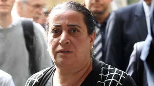 Elif Kubasik, wife of Mehmet Kubasik, who was allegedly murdered by the National Socialist Underground (NSU) far-right German terrorist group, arrives to the Higher Regional Court prior for the awaited court verdict against founding member and co-defendant Beate Zschaepe, who faces charges of being involved in a series of murders of nine immigrants, in Munich,