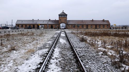 Prisoners were transported by train to the Auschwitz death camp.