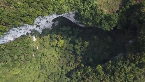 The sinkhole discovery was made in the Guangxi Zhuang Autonomous Region.