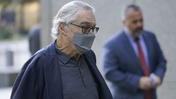 Actor Robert De Niro arrives to court in New York, Tuesday, Oct. 31, 2023.  De Niro continues his testimony in a $12 million lawsuit accusing him of being a bad boss. The 80-year-old actor is being sued by a former assistant, Graham Chase Robinson. De Niro is also suing Robinson, accusing her of charging personal expenses to his company.  (AP Photo/Seth Wenig)