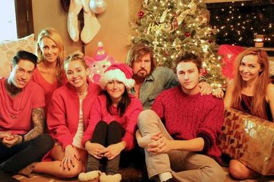 "Merry Christmas from the Cyrus family!"