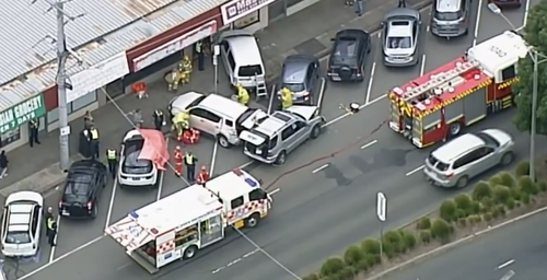 A woman and her elderly aunt are lucky to be alive after an allegedly drug affected driver crashed into their car in Melbourne's east.