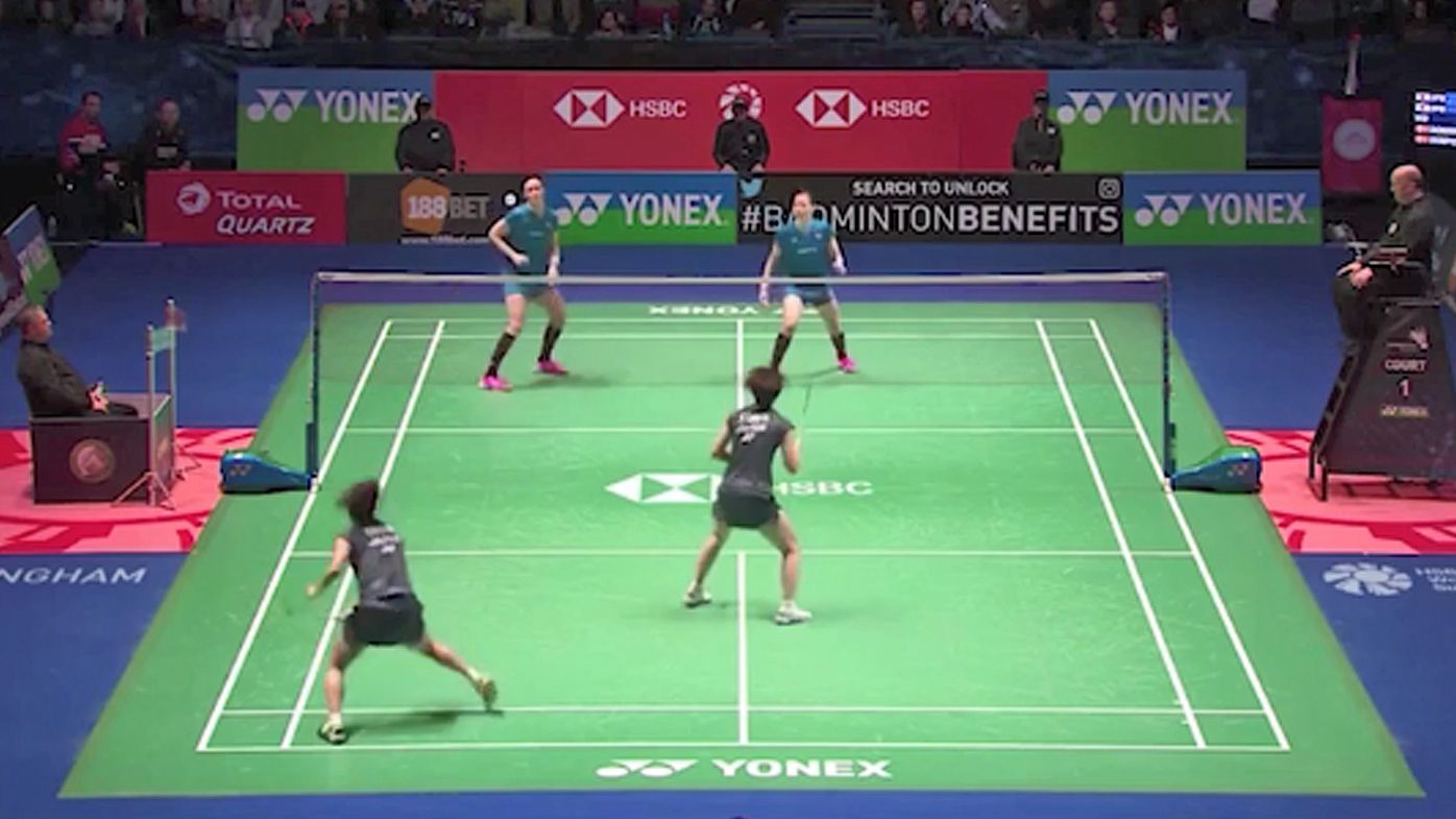 Epic 102-shot badminton rally had everyone on the edge of their seat