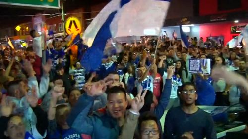 Police have praised crowds, saying people were well behaved. (9NEWS)