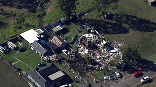 The wild rampage crushed the home as well as a boat and four cars. (9NEWS)