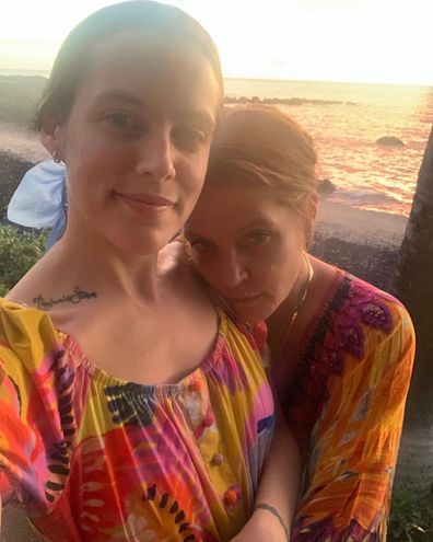 Riley Keough posed in a photo with her mother Lisa Marie Presley.