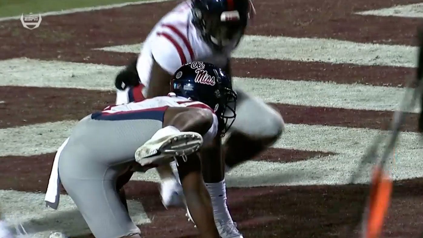 College football star 'pisses' away victory with controversial celebration